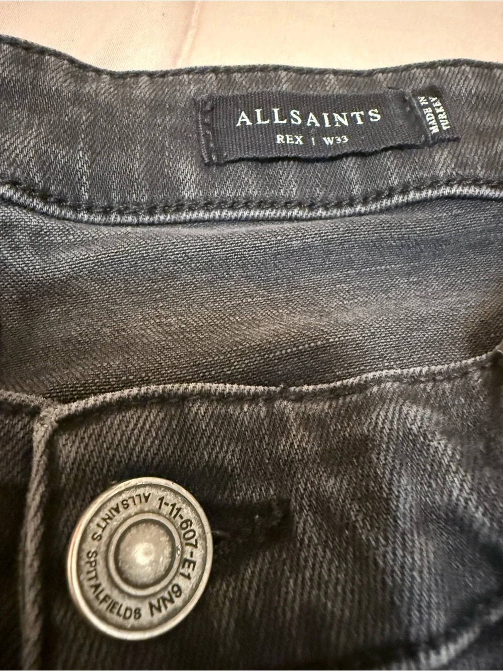 AllSaints Men's Black Slim Jeans
